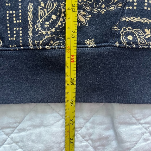 Sonoma Women's Life+Style Boho Zip-Up Hoodie Blue Paisley Size Large - Picture 9 of 9